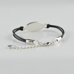 Leather Amber bracelet for men